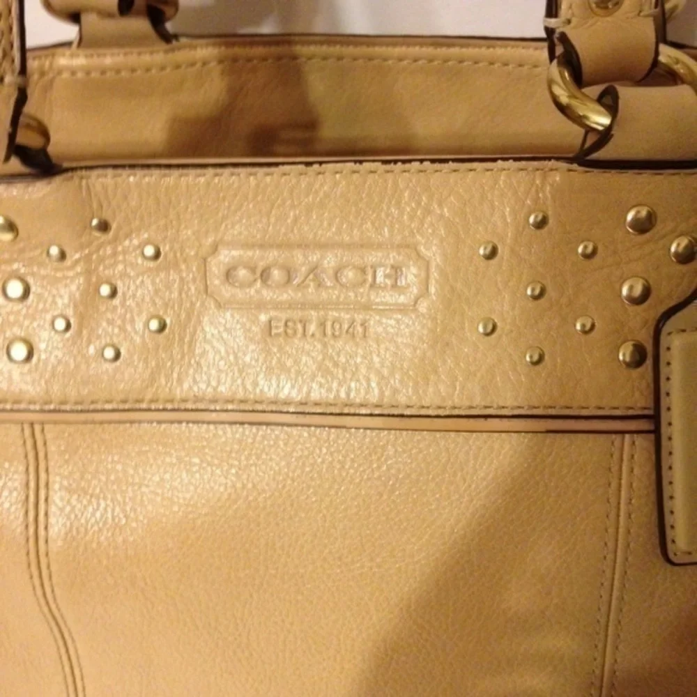 Coach studded leather bag